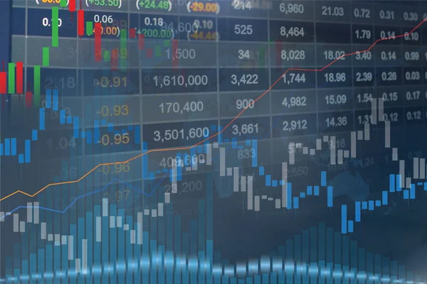 Investimento Mercado Ações Negociação Gráfico Financeiro Gráfico Forex Para Analisar — Fotografia de Stock