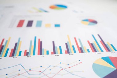 Çizelge ya da grafik. Mali, hesap, istatistik ve iş verileri kavramı.