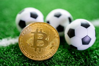 Futbol topu ya da futbol topu olan altın bitcoin, online spor bahislerinde kullanılan kripto para.