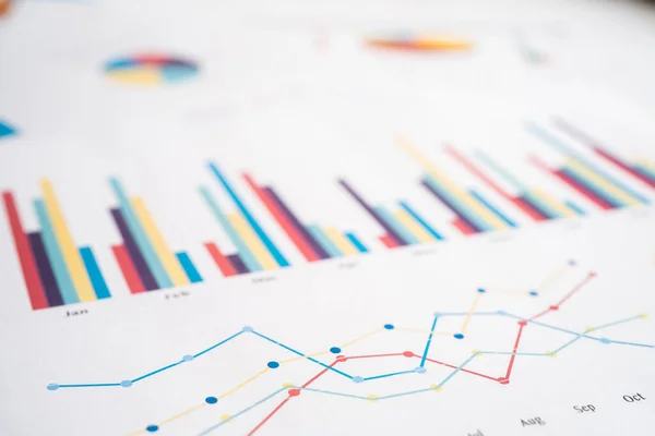 Grafiek Grafiekpapier Financieel Rekening Statistiek Bedrijfsgegevensconcept — Stockfoto
