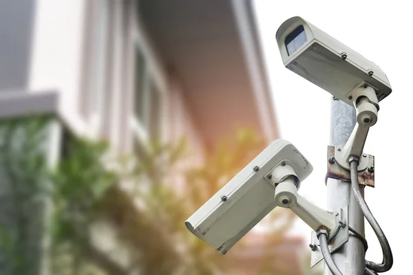 Cctv Закрита Камера Моніторинг Телебачення Будівництві Житлових Будинків Концепція Системи — стокове фото