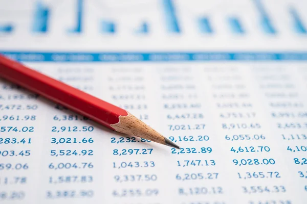 Pencil on charts and graph paper. Finance, Account, Statistics, Analytic research data economy, Stock exchange trading and Business company meeting concept