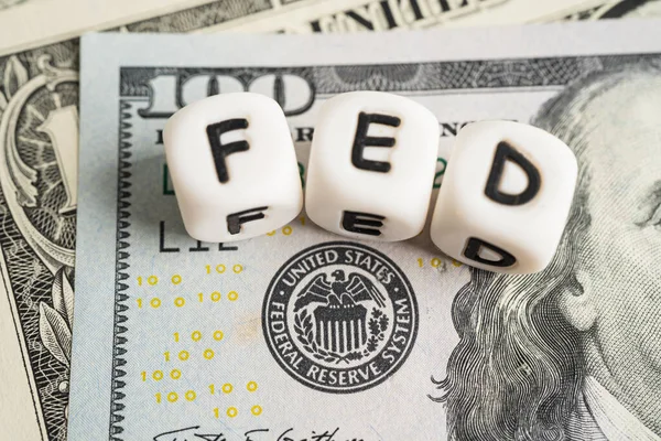 Fed Sistema Reserva Federal Sistema Banca Central Los Estados Unidos — Foto de Stock