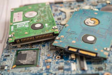 Mikro devre ana bilgisayar elektronik teknolojisi, donanım, cep telefonu, güncelleme, temizlik konsepti.
