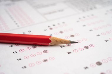 Seçim ve eğitim kavramını seçmek için kalem çizimi ile cevap sayfaları doldur.