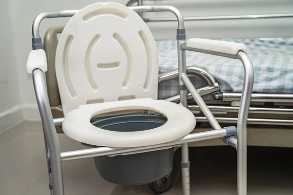 Flush Toilet Shower Chair Bathroom Old Elder People — Stock Photo, Image