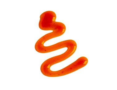 Kırpma yolu ile beyaz zemin üzerinde izole domates sosu veya ketçap, yemek pişirmek için malzemeler.