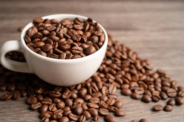 Ziarno Kawy Filiżance Import Handel Eksportowy — Zdjęcie stockowe