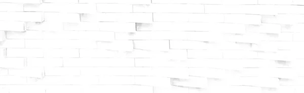 Parede Tijolo Branco Textura Panorâmica Elemento Moderno Panorama Abstrato Fundo — Fotografia de Stock