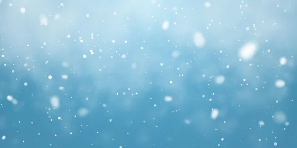 Karácsonyi Hópelyhek Hullanak Kék Háttérre Havazik Vektorillusztráció — Stock Vector