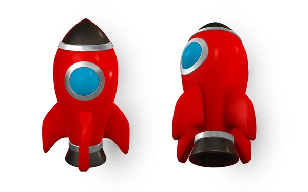 Foguete Nave Espacial Render Desenhar Por Malha Foguete Digital Moderno —  Vetores de Stock
