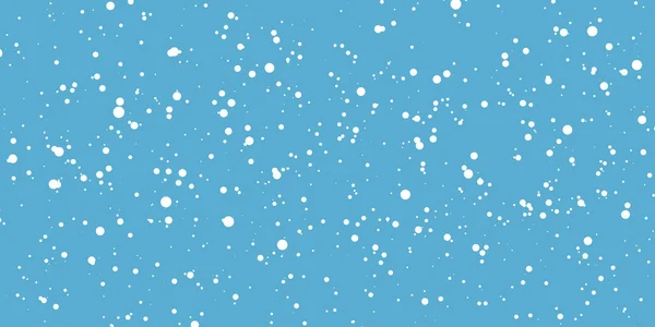 Neve Natale Fiocchi Neve Cadenti Sfondo Blu Nevicate Illustrazione Vettoriale — Vettoriale Stock