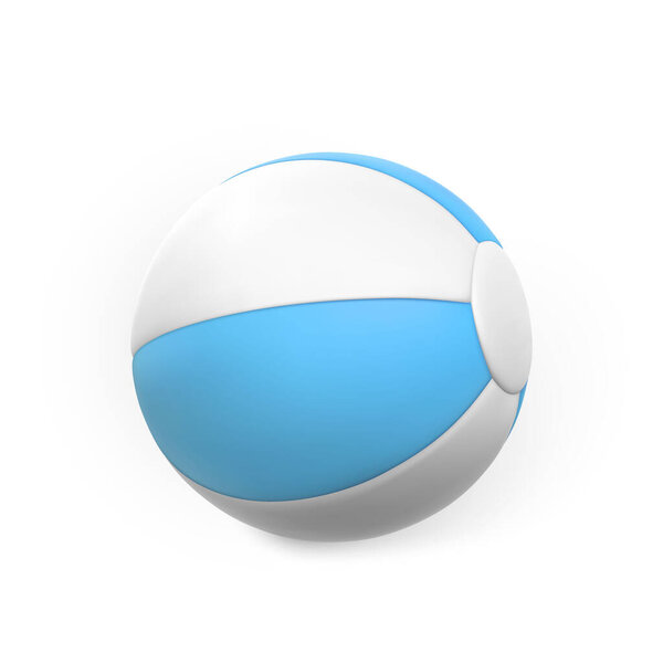 3D Swim ball. Realistic swiming ball. Summer time symbol isolated on white background. Summertime object. Vector illustration.
