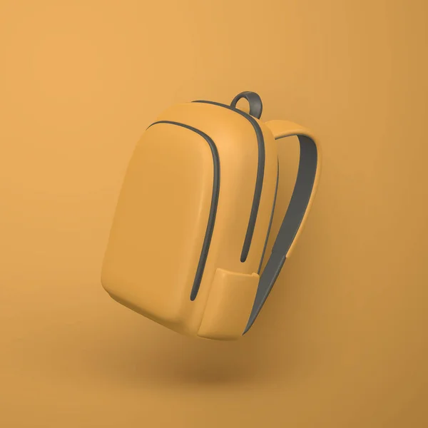 Χαριτωμένο Κίτρινο Σακίδιο Ρεαλιστική Σχολική Τσάντα Επιστροφή Στο Σχολείο Έννοια — Διανυσματικό Αρχείο