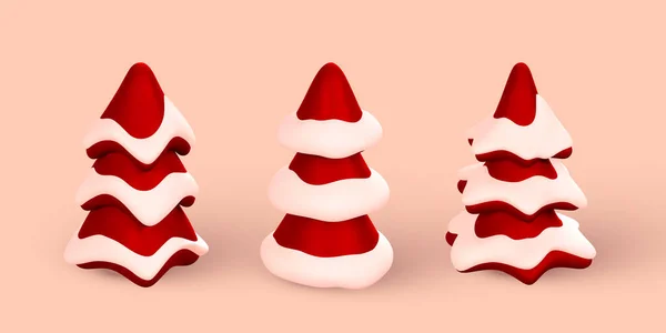 Weihnachtsbaum Cartoon Stil Weihnachten Oder Neujahr Dekoratives Element Vektorillustration — Stockvektor