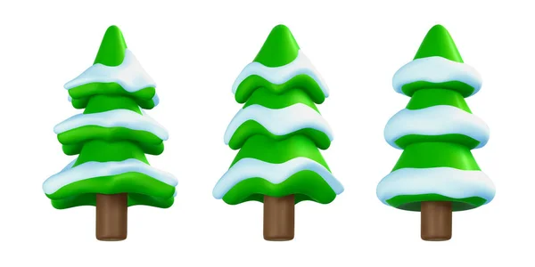 Weihnachtsbaum Cartoon Stil Weihnachten Oder Neujahr Dekoratives Element Vektorillustration — Stockvektor