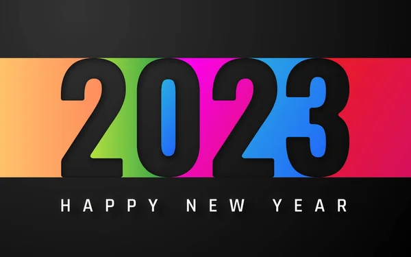 Šťastný Nový Rok 2023 Cover Šablona Vizitky Obchodního Designu Banner — Stockový vektor
