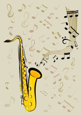 saksafon ve notlar
