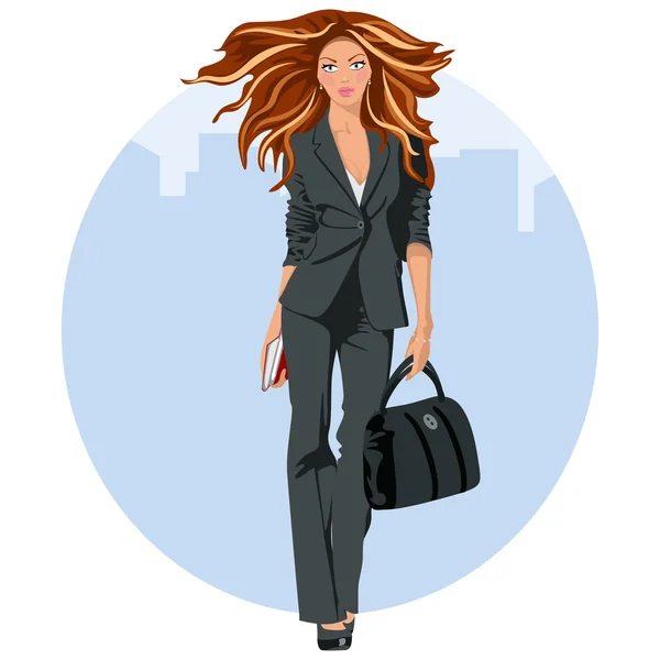 Αριστοκρατική επιχειρηματική γυναίκα — Διανυσματικό Αρχείο