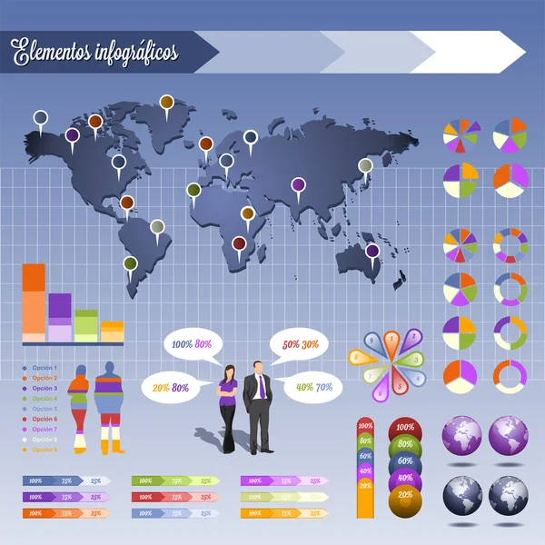 Elementos de infografía — Archivo Imágenes Vectoriales