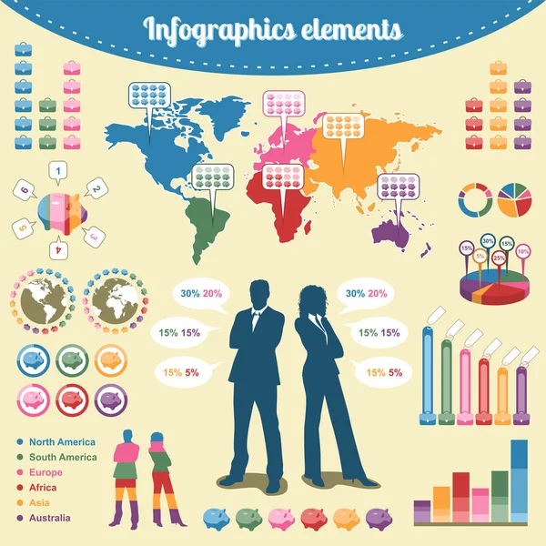 Elementos de infografía — Archivo Imágenes Vectoriales