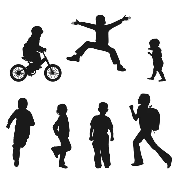 çocuklar silhouettes