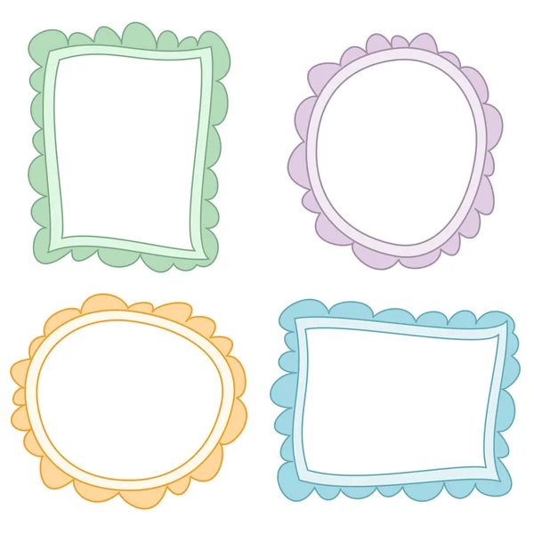 Colored frames Drawings — Stock Vector