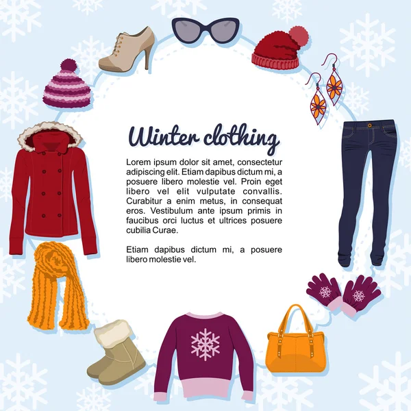 Winter clothing — Stock Vector