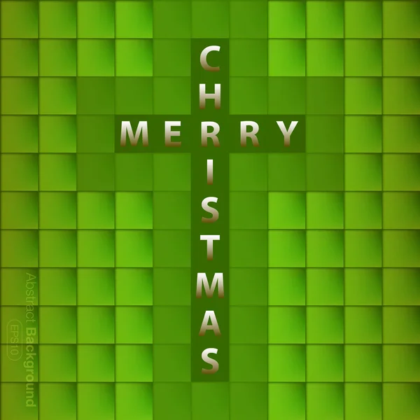 メリー クリスマス緑の背景 — ストックベクタ