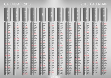 takvimi 2013 metal arka plan