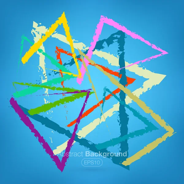 Triangoli astratti in molti colori — Vettoriale Stock