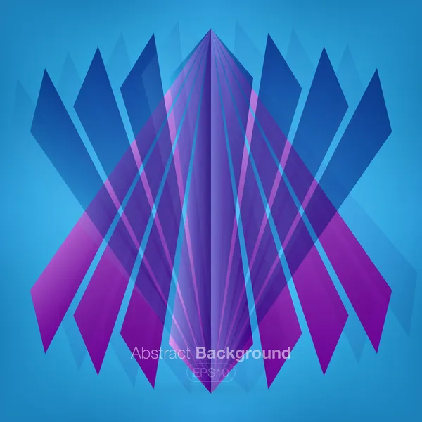 Trojúhelníky na modrém pozadí — Stockový vektor