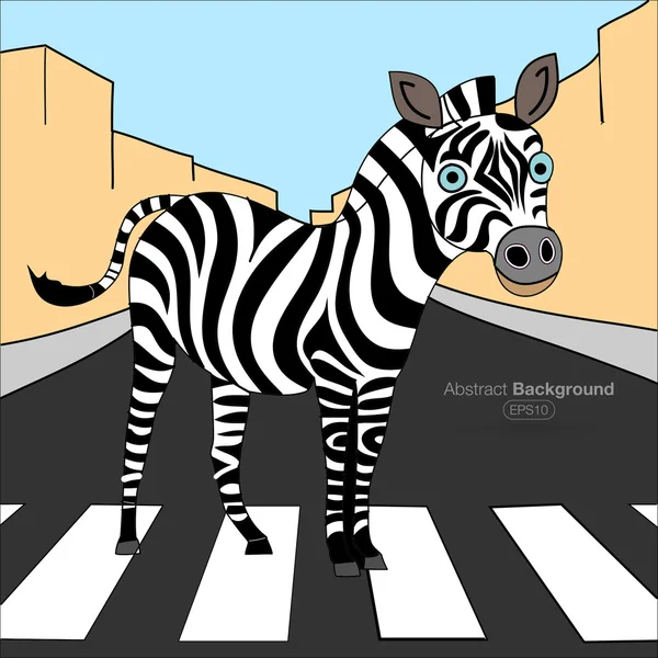 Zebra zebra crossing — Wektor stockowy
