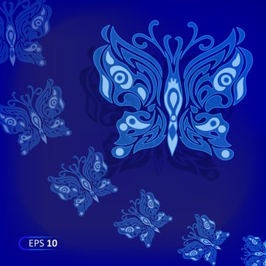gece mavi kelebekler