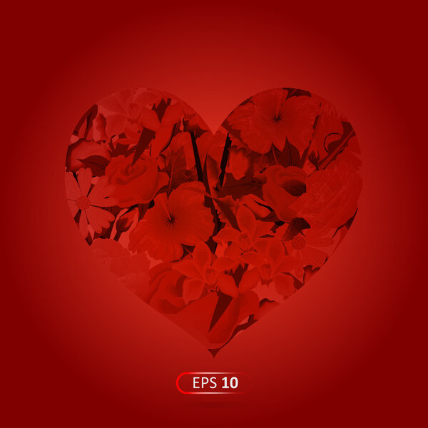 Flowers in the hearts