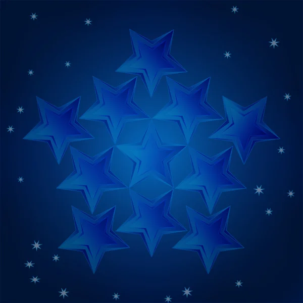 Sfondo blu con stelle — Vettoriale Stock