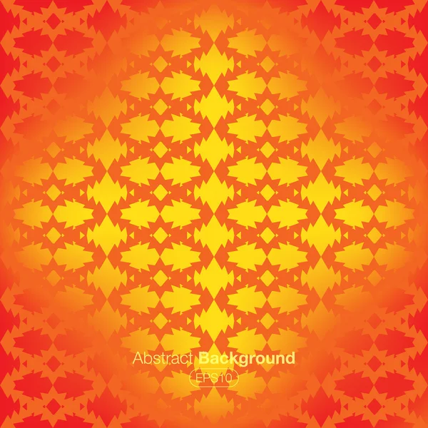 Etnia abstrato geométrico ornamento laranja fundo — Vetor de Stock