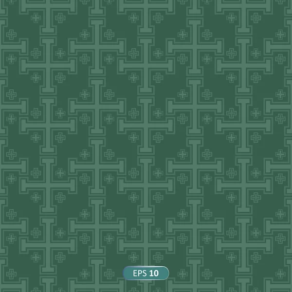 Hintergrund aus metallisch grünem Kreuz — Stockvektor