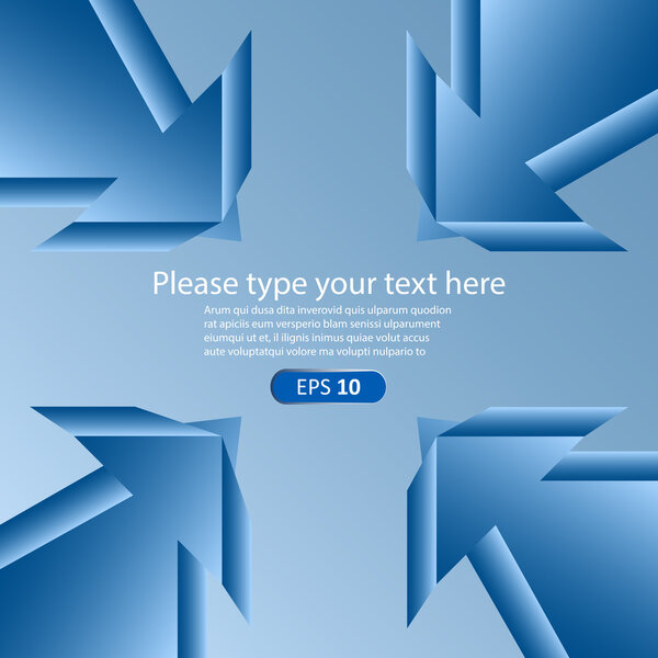 Синие стрелки к центральной точке
