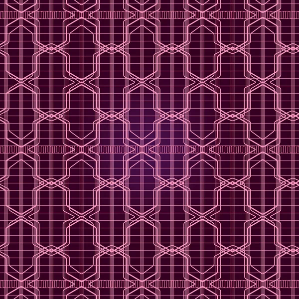Crochet motif rideau avec des lignes bouclées — Image vectorielle