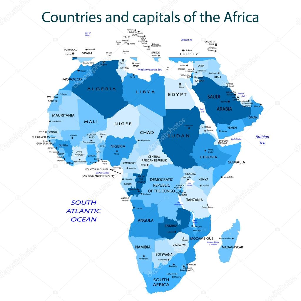 Mapa Afryki Państwa I Stolice Mapa Afryki Państwa I Stolice | Mapa