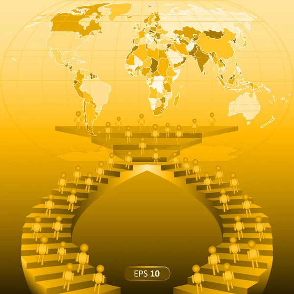 Illustration de fond de notre planète - jaune — Image vectorielle