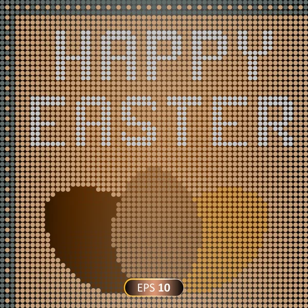 Happy Easter cards - LED retro look — Stock Vector
