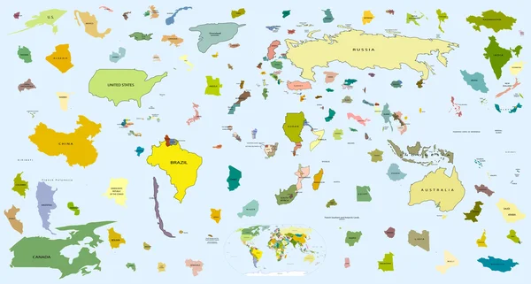 Mappa del mondo - schema del puzzle . — Vettoriale Stock