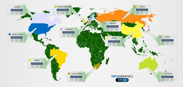 Infográficos coloridos —  Vetores de Stock