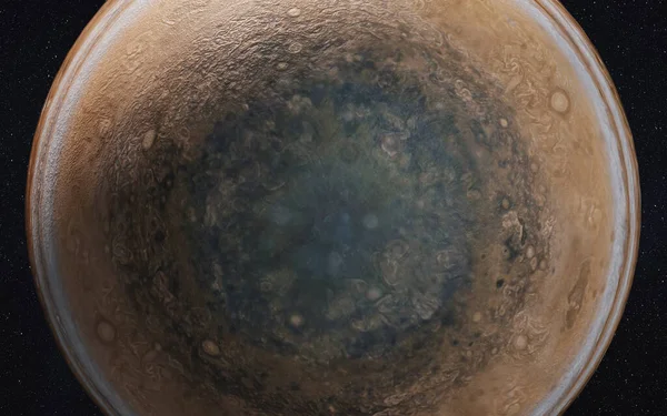 Jupiters Pólo Sul Algum Lugar Espaço Ilustração Renderização Elementos Desta — Fotografia de Stock