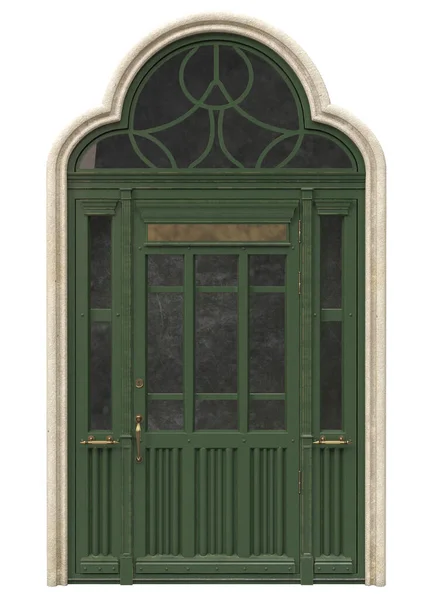 Входные Двери Классических Загородных Домов Старых Домов — стоковое фото