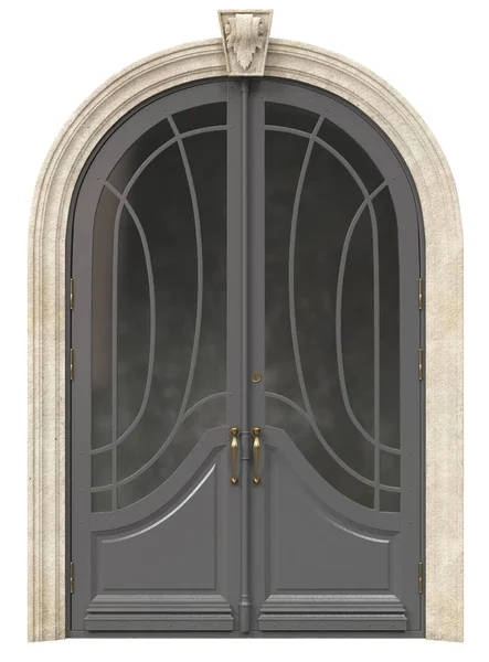 Входные Двери Классических Загородных Домов Старых Домов — стоковое фото