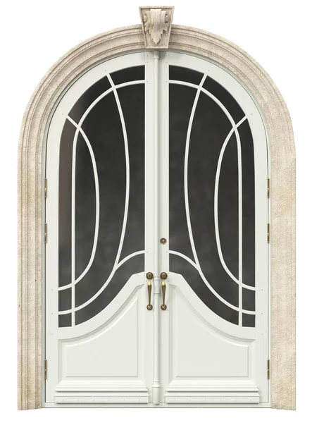 Entrance Doors Classic Country Houses Old Houses Stock Picture