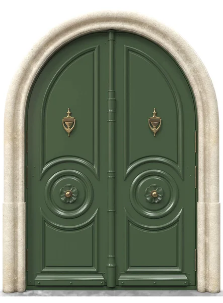 Klasik Kır Evleri Eski Evler Için Giriş Kapıları — Stok fotoğraf